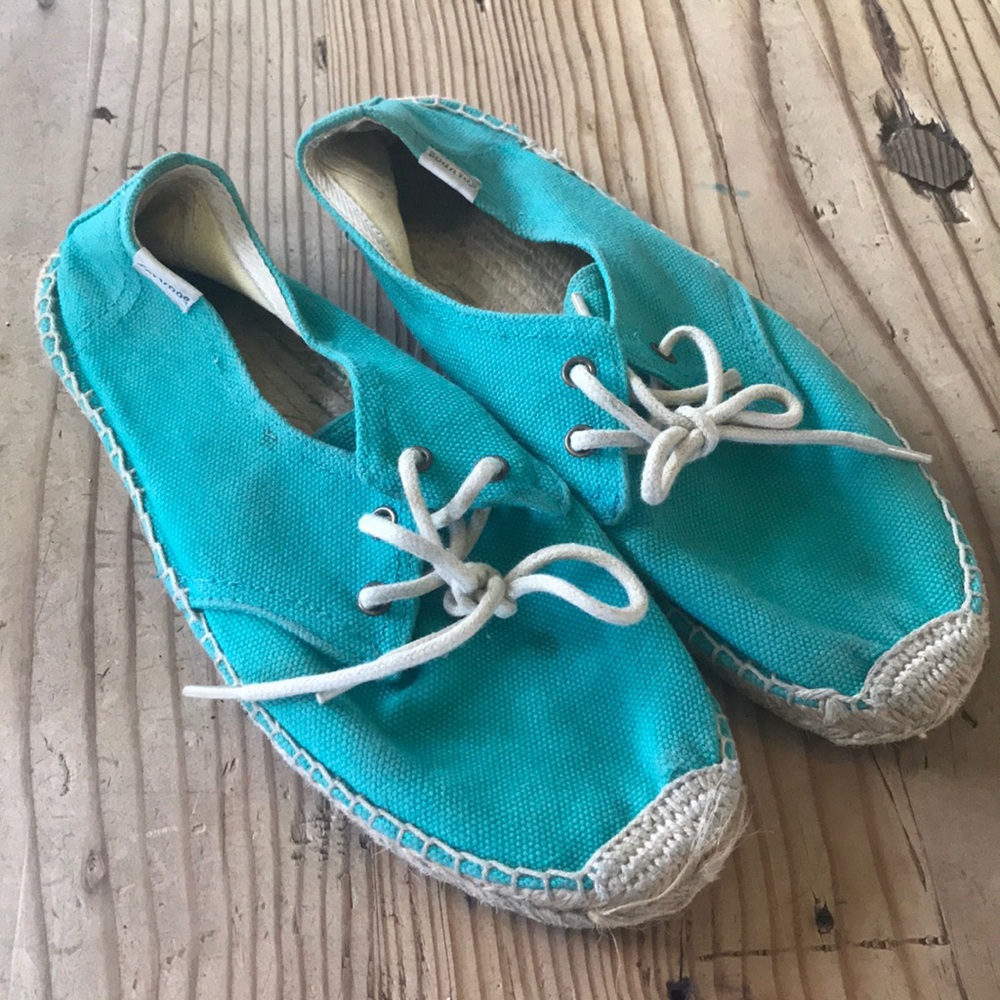 Green espadrilles